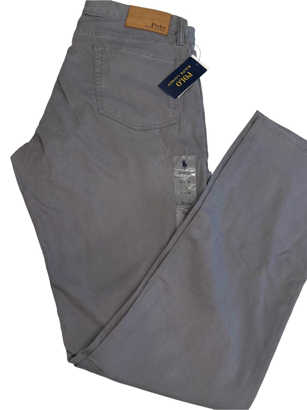Polo Ralph Lauren Men's Jeans Grey Stretch Straight Fit 5 Pocket Sz 31 x 30 NWT